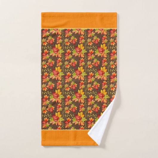 Autumn maple-bladpatroon badhanddoekset bad handdoek (Handdoek)