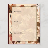 Autumn Maple laat bosvloer achter Small Event Flye Flyer (Achterkant)