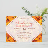 Autumn Maple laat Thanksgiving eten Kaart (Staand voorkant)