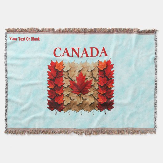 Autumn Maple Leaf Canadian Flag Deken (Voorkant)