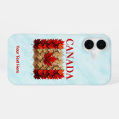 Autumn Maple Leaf Canadian Flag iPhone 16 Hoesje (Achterkant horizontaal)