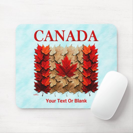 Autumn Maple Leaf Canadian Flag Muismat (Met muis)