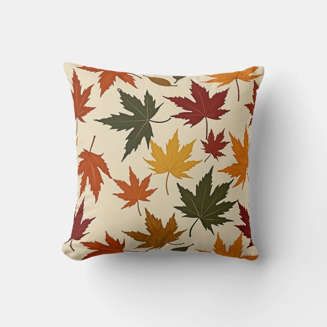 Autumn Maple Leaf Cushion Kussen (Voorkant)