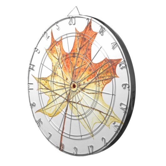 Autumn maple leaf dartbord (Voorkant Rechts)