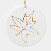 Autumn Maple Leaf Edge Wedding Keramisch Ornament (Achterkant)