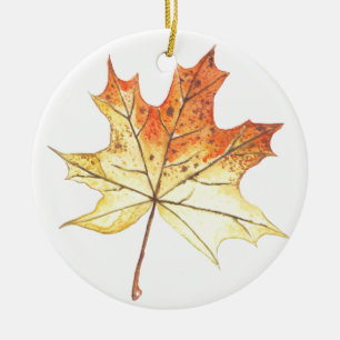 Autumn maple leaf keramisch ornament