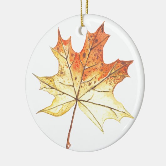 Autumn maple leaf keramisch ornament (Links)