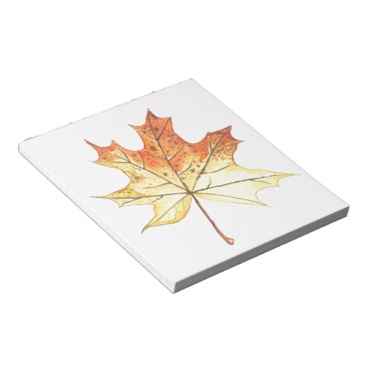 Autumn maple leaf notitieblok (Schuin)