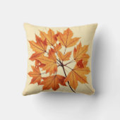 Autumn Maple Leaf Print: Fall Foliage Kussen (Achterkant)