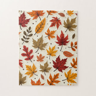 Autumn Maple Leaf Puzzle Legpuzzel