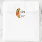 Autumn Maple Leaf Wedding Favor Dank u Sticker (Tas)