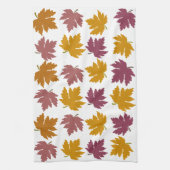 Autumn Maple Leaves Modern  Theedoek (Verticaal)