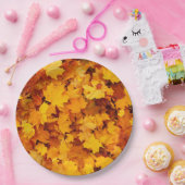 Autumn Maple Leaves Papieren Bordje (Feest)