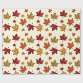 Autumn Maple Leaves Pattern Thanksgiving Gift Cadeaupapier (Vlak)