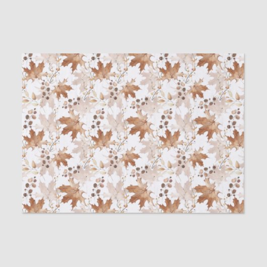 Autumn Maple Leaves Pattern Thanksgiving Tissuepapier (Voorkant)