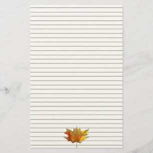 Autumn Maple Leaves Waterverf Lined Briefpapier