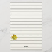 Autumn Maple Leaves Waterverf Lined Briefpapier (Achterkant)