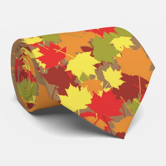 Autumn Maple Necktie Stropdas (Opgerold)