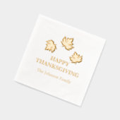 Autumn Maple verlaat Happy Thanksgiving Folie Servetten (Links)
