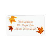 Autumn Maple verlaat Herfst adreslabel Etiket (Voorkant)