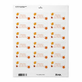 Autumn Maple verlaat Herfst adreslabel Etiket (Full Sheet)
