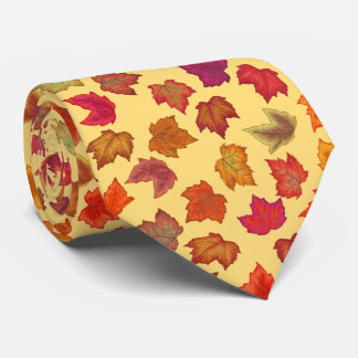 Autumn Maple verliest U-Pick achtergrondkleur Stropdas