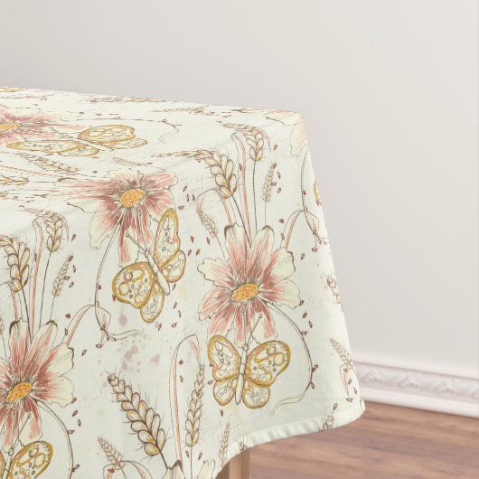 Autumn Meadow Butterflies Cotton Tablecloth Tafelkleed (Voorbeeld)