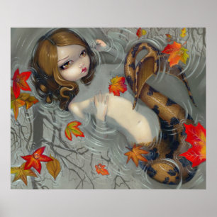 Autumn Mermaid fantasy Art Print