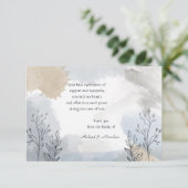 Autumn Mist Sympathie Hartelijk dank Bedankkaart (Staand voorkant)