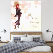 Autumn Mode Model Wrapped Canvas Afdruk (Insitu (Slaapkamer))
