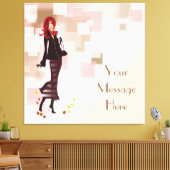 Autumn Mode Model Wrapped Canvas Afdruk (Insitu (Woonkamer))