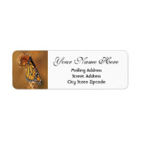 Autumn Monarch Butterfly Return Address