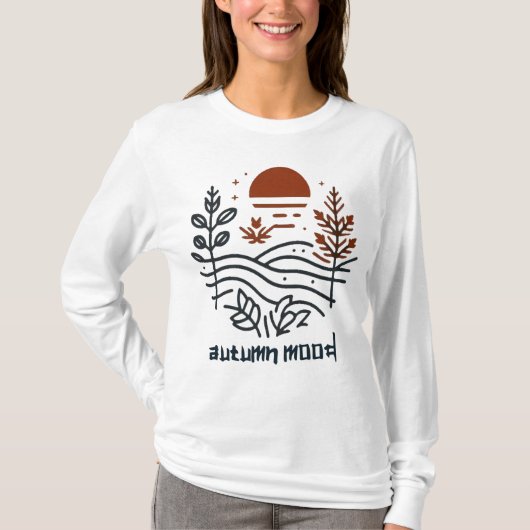 Autumn Mood: T-shirt jaune leaf #5 (Devant)