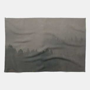 Autumn Moods Misty Forest Photo Art Natuur Scene Theedoek