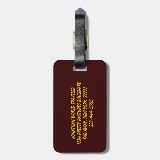 Autumn Moon Bagagelabel (Achterkant verticaal)