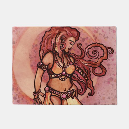 Autumn Moon Belly Dancer Goddess Deurmat (Voorkant)