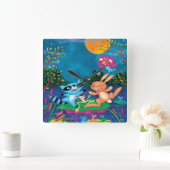 Autumn Moon Vierkante Klok (Huis)