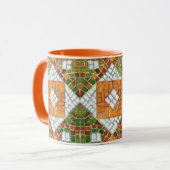 AUTUMN MOSAIC Orange Combo Mug (Devant gauche)