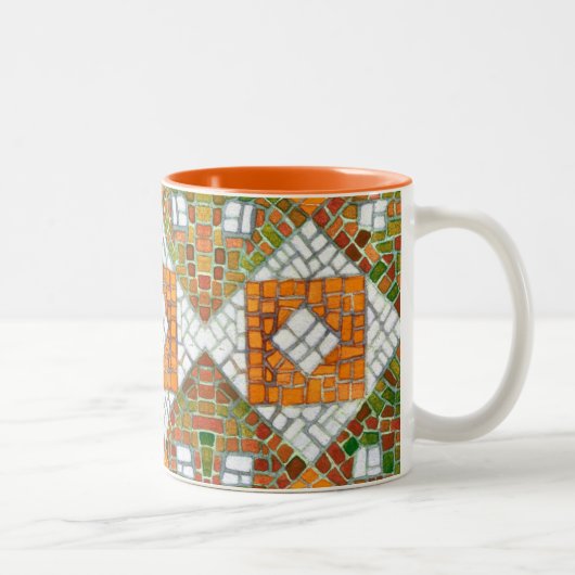 AUTUMN MOSAIC Orange Mug à deux tons (Droit)