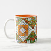 AUTUMN MOSAIC Orange Mug à deux tons (Gauche)