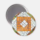 AUTUMN MOSAIC Round Magnet Magneet (Voorkant / Achterkant)