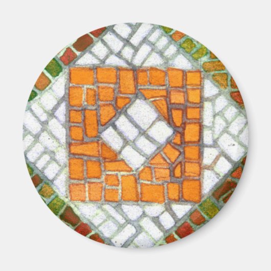 AUTUMN MOSAIC Round Magnet Magneet (Voorkant)