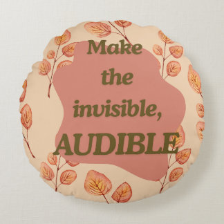 Autumn Motivational Quote Round Throw Pillow Rond Kussen