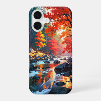 Autumn Mountain River iPhone 16 Hoesje