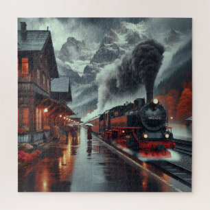 Autumn Mountain Train Journey Legpuzzel