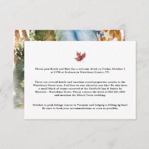 Autumn Mountain Wedding Hotel Accommodation Enclos Informatiekaartje