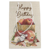 Autumn Mouse Birthday Medium Cadeauzakje (Voorkant)