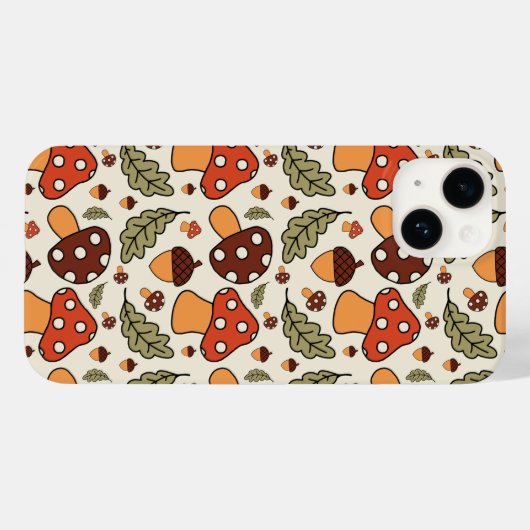 Autumn Mushroom & Acorn Phone Case (Achterkant (horizontaal))