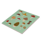 Autumn Mushrooms Ceramic Tile Tegeltje (Zijkant)