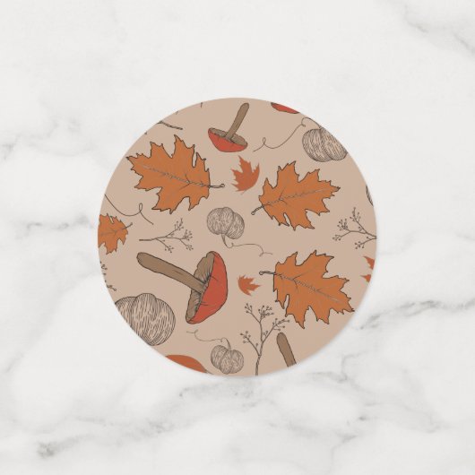 Autumn Mushrooms Confetti (Kleine voorkant)